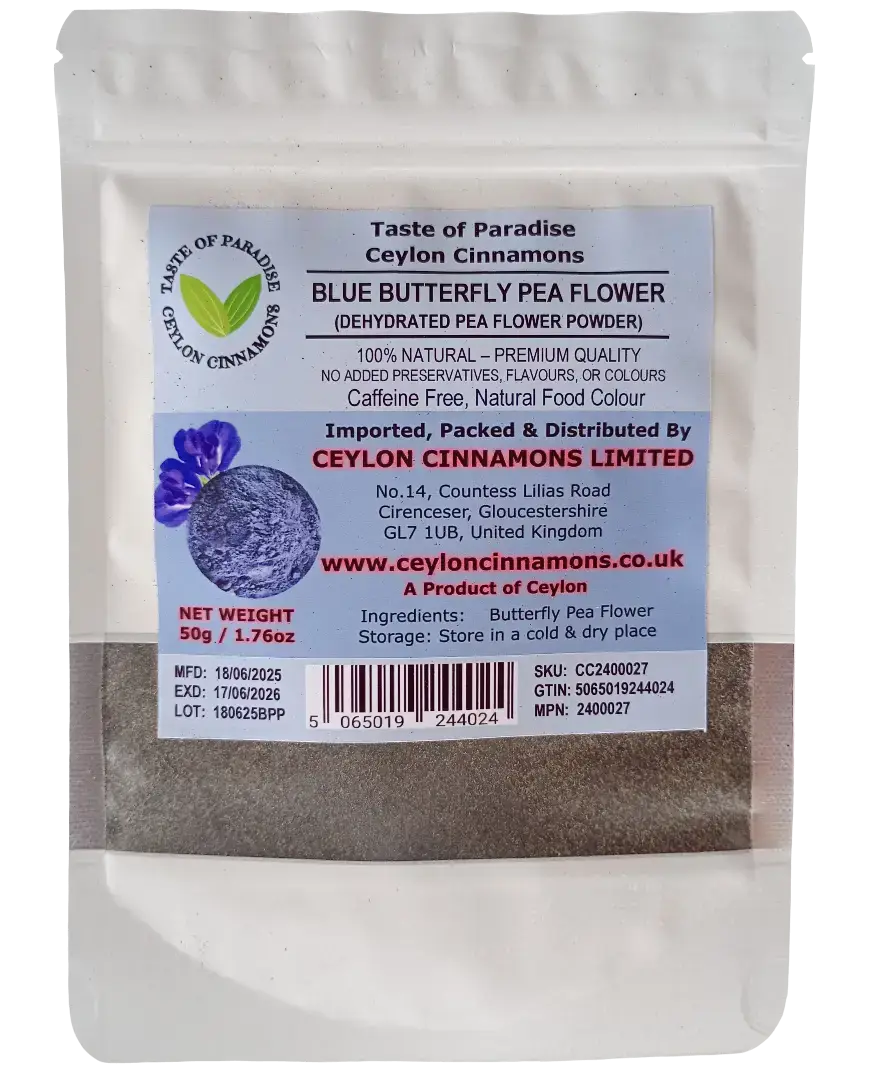 Blue Butterfly Pea Flower Powder 50g, Natural Food Colour, 100% Natural, Premium Quality