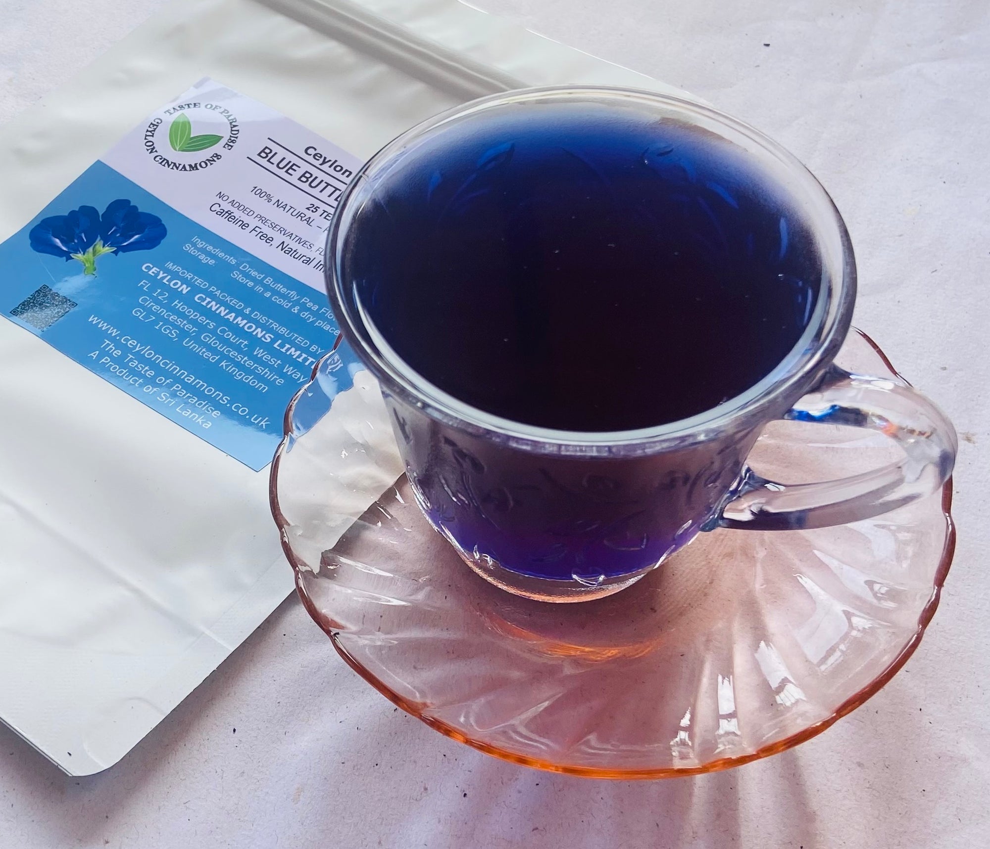 Blue Butterfly Pea Flower Tea, Herbal Tea, 25 Tea Bags, 100% Natural, Primum Quality, UK Seller