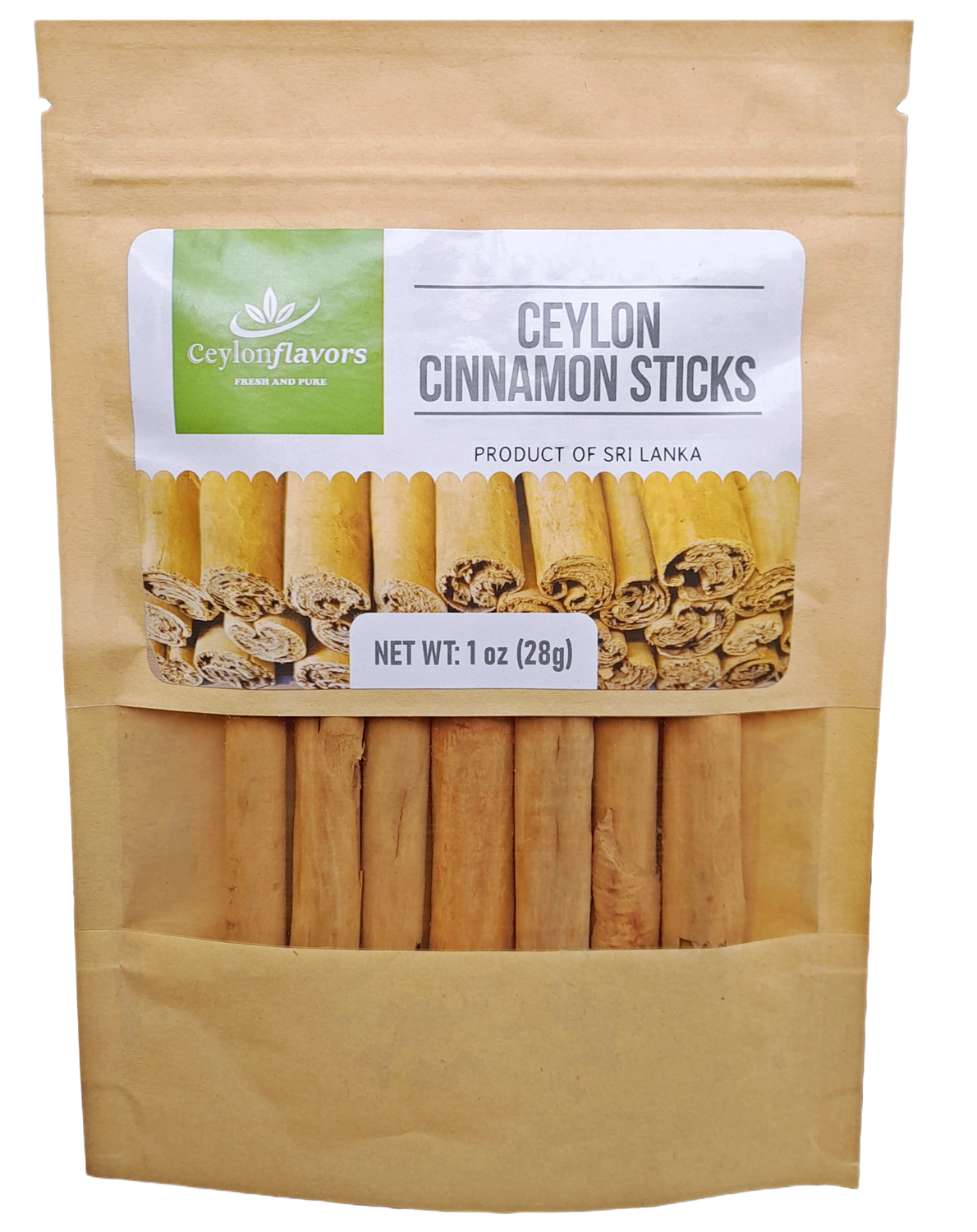 Ceylon Cinnamon Sticks - 3" fine cut, 28g (1oz) - C5 Premium Special Grade - Pure/True Cinnamon - 100% Natural