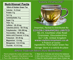 Green Tea Loose Leaf Tea 50g Handy Pack, Ceylon Pure Golden Green, Hand Crafted