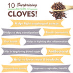 Cloves Whole, 250g/8.8oz, Premium Quality, 100% Organic, Sun Dried, Hand Picked, Gluten Free, Non GMO, No Additives, No Preservatives