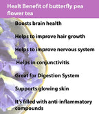 Blue Butterfly Pea Flower Powder 50g, Natural Food Colour