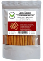 Alba Supper Grade Ceylon Cinnamon Sticks - 5" fine cut, 28g (1 oz) - True Cinnamon, 100% Natural, Organic, Pure Cinnamon, Premium Grade
