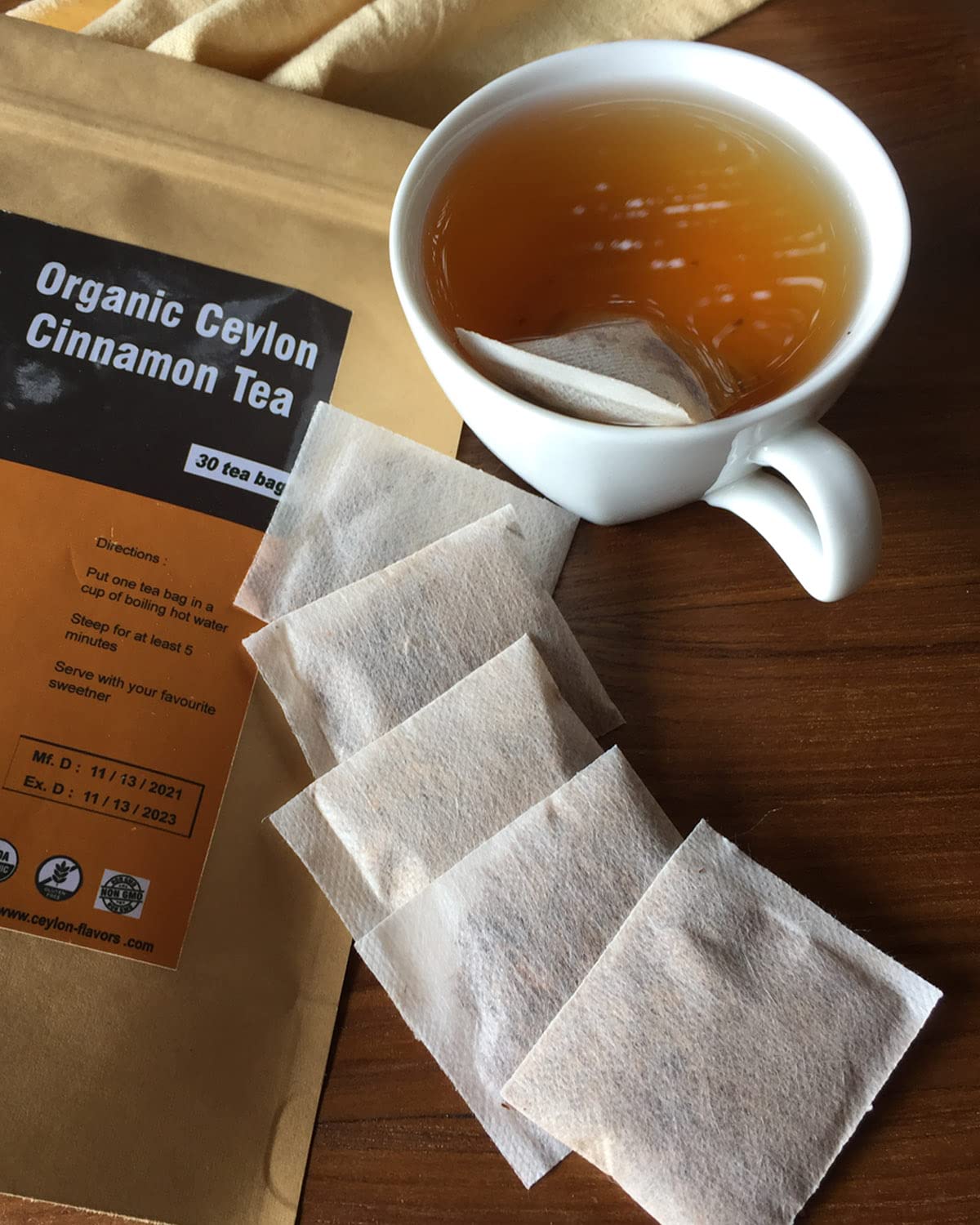 Ceylon Cinnamon Tea, pack of 30 bags, Organic Premium Grade