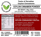 Ceylon Cinnamon Powder 100g (3.5oz) - 100% Natural, Premium Grade, UK Seller