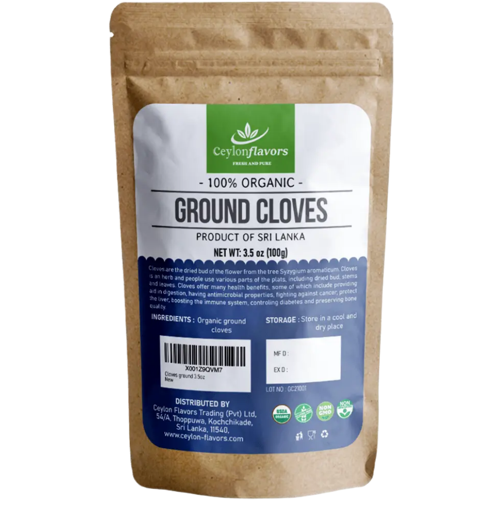 Clove Powder Organic (Ground) - 100g (3.5oz) - USDA Certified 100% Organic, Premium Grade -UK Seller