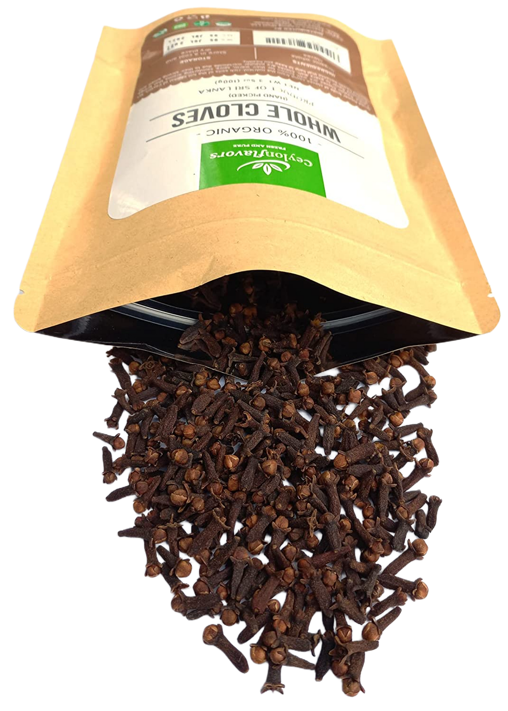 Cloves Whole, 250g/8.8oz, Premium Quality, 100% Organic, Sun Dried, Hand Picked, Gluten Free, Non GMO, No Additives, No Preservatives