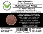 Mustard Seeds 200g - 100% Natural, Premium Quality, UK Seller