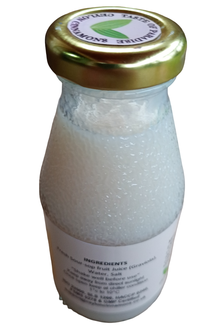SourSop Fruit Drink, Pure Herbal Infusion, (2x200ml) Pack of 2 Glass Bottles, 100% Natural, Guanabana