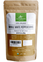 Peppercorn White Whole -100g (3.5oz) - USDA Certified,100% Organic, Premium Grade - UK Seller