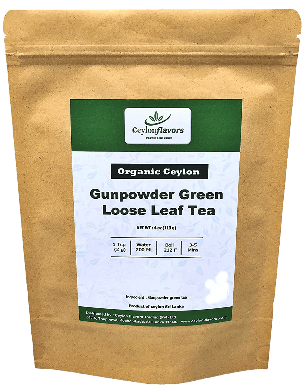 Organic Gunpowder Green Tea, Loose Leaf Tea 113g (4 oz) Premium quality, Pure Ceylon Beverages & Tobacco > Food Items > Seasonings & Spices by Ceylon Cinnamons Available at www.ceylon cinnamons.co.uk Tea
